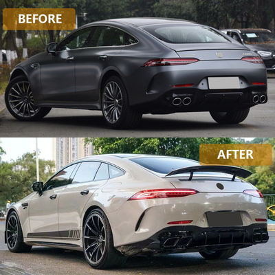 Logo personalizzato accettato AMG GT C190 W290-GT63 Modifica del tubo di scarico del labbro posteriore per Benz