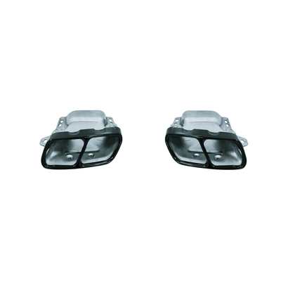 Mercedes-Benz CLA W117 2013-2019 cuoio di coda a quattro uscite Nero Chrome Tubo Muffler di scarico