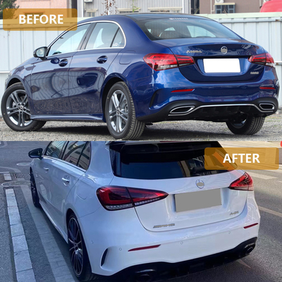 Aggiornamento ad A35 AMG Hatchback 2019 Mercedes-Benz Classe A W177 Paraurti posteriore e gola della coda
