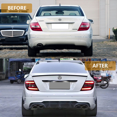 Modello di auto 2011-2014 C Grade Rear Bumper Upgrade con diffusore e tubo di scarico