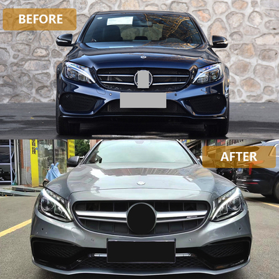 Griglia del paraurti anteriore in stile C63 AMG personalizzata per Mercedes Benz Classe C W205 2015-2018