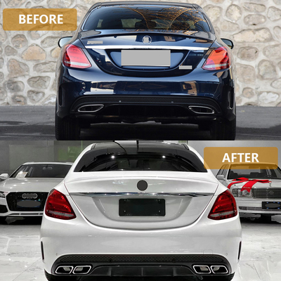 15-18 Mercedes-Benz Classe C W205 Body Kit Morden Luxury Design Stile Coda Tubo della gola