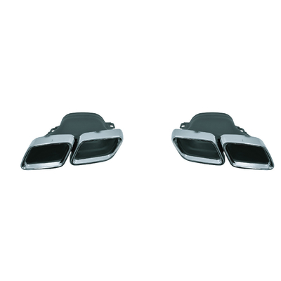 Punta di scarico in acciaio inossidabile lucidato C63 AMG stile per 15-18 Mercedes-Benz C-Class W205