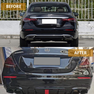 Benz E-CLASS W213 con paraurti posteriore labbra coda gola e tubo di scarico