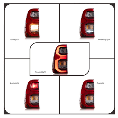 100% testato 2020- Hilux Lampade posteriori modificate Flash Lampada posteriore a LED per Hilux Rocco