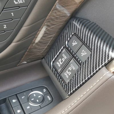 2024 Toyota Alphard Copertura di interruttore di controllo della porta in fibra di carbonio per accessori interni ABS