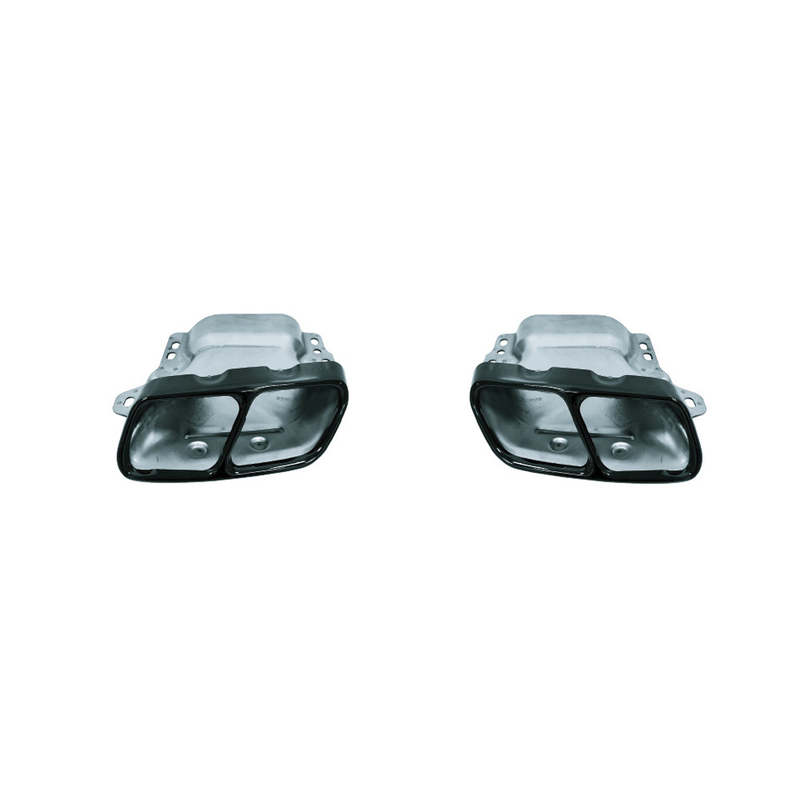 Mercedes-Benz CLA W117 2013-2019 cuoio di coda a quattro uscite Nero Chrome Tubo Muffler di scarico