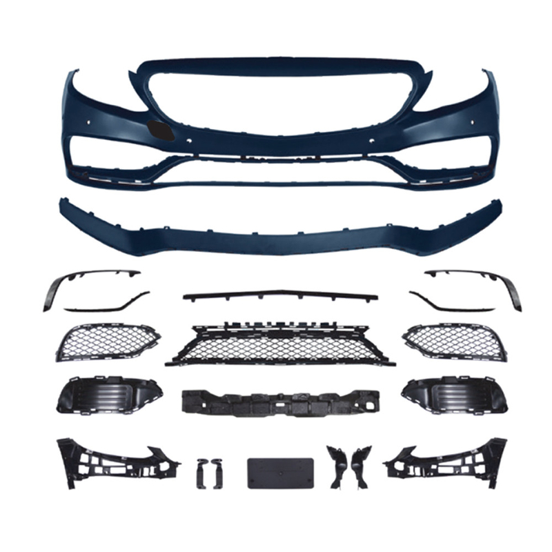 Griglia del paraurti anteriore in stile C63 AMG personalizzata per Mercedes Benz Classe C W205 2015-2018