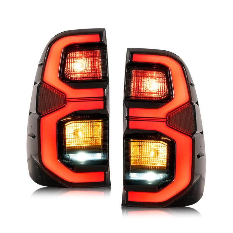 100% testato 2020- Hilux Lampade posteriori modificate Flash Lampada posteriore a LED per Hilux Rocco